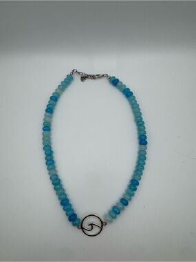 Blue Beaded Handmade Necklace